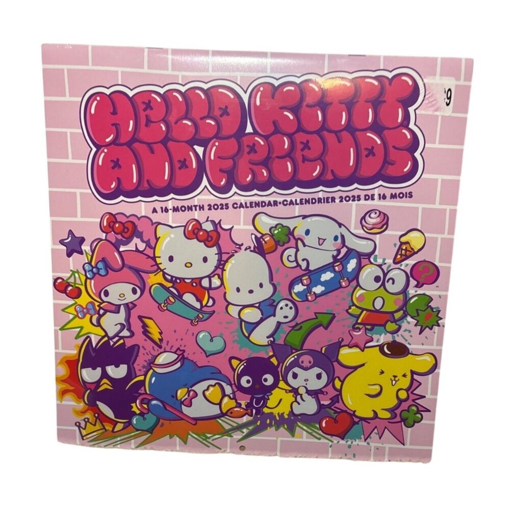 Hello Kitty & Friends 2025 16-Month Wall Calendar By DateWorks Sanrio Sealed